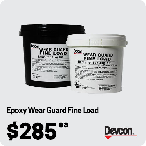Devcon D11405 - Epoxy Wear Guard Fine Load - Wear Resistant - Grey - 4 kg